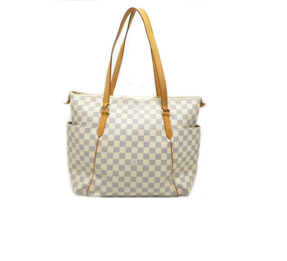 LOUIS VUITTON Totally Shoulder Bag Damier Azur White